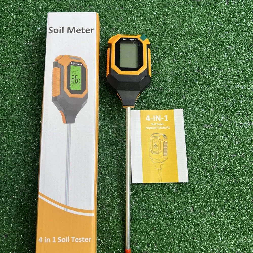 4 in 1 LCD Digital PH Soil Tester Water Moisture Temperature Sunlight Test Meter